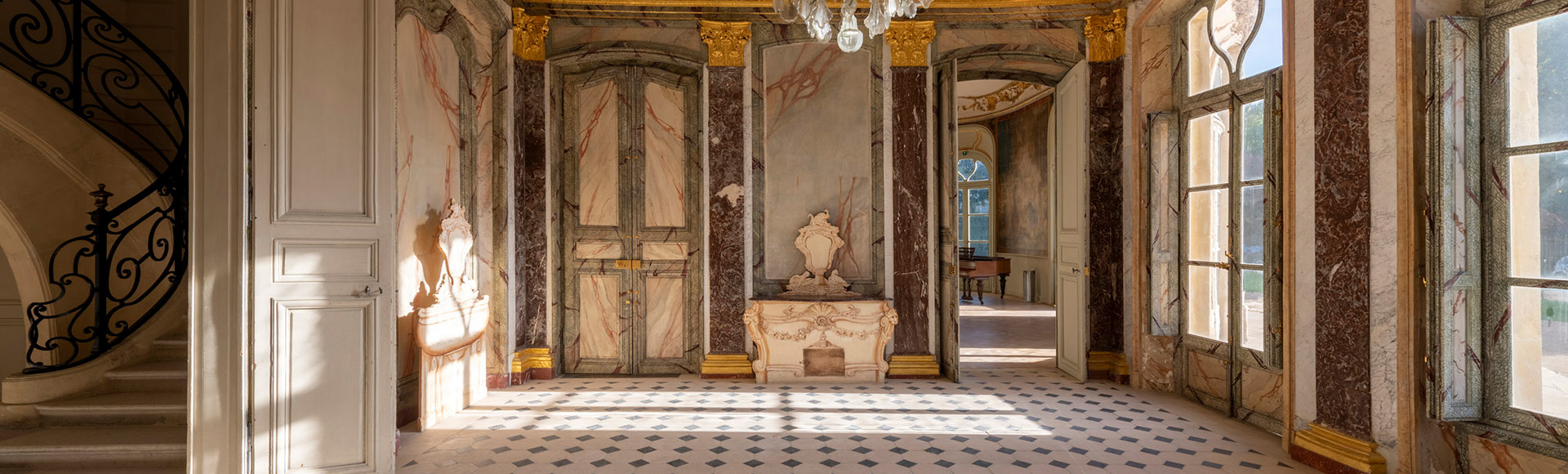 Visuel décoratif représentant une salle du château d'Asnières-sur-Seine.