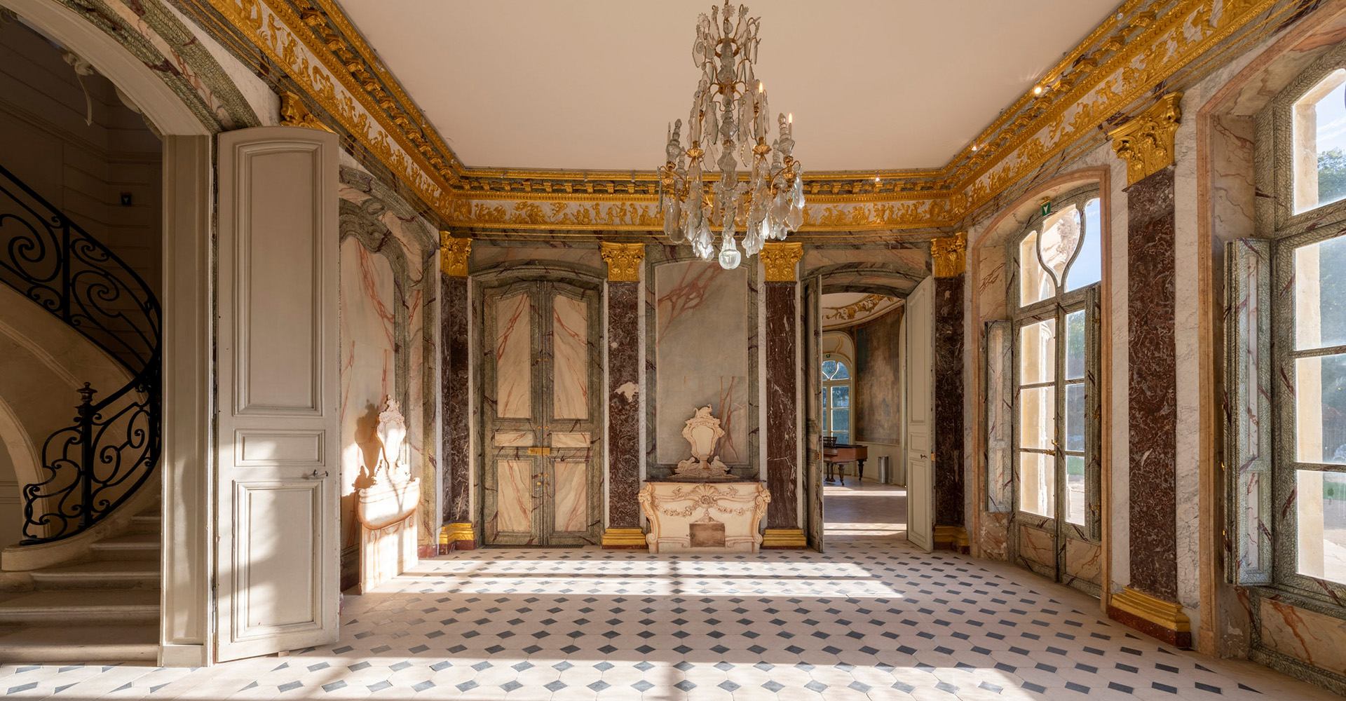 Visuel décoratif représentant une salle du château d'Asnières-sur-Seine.